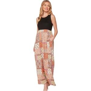 Haptic by Holli Harper Large Terracotta Boho Print Maxi Dress